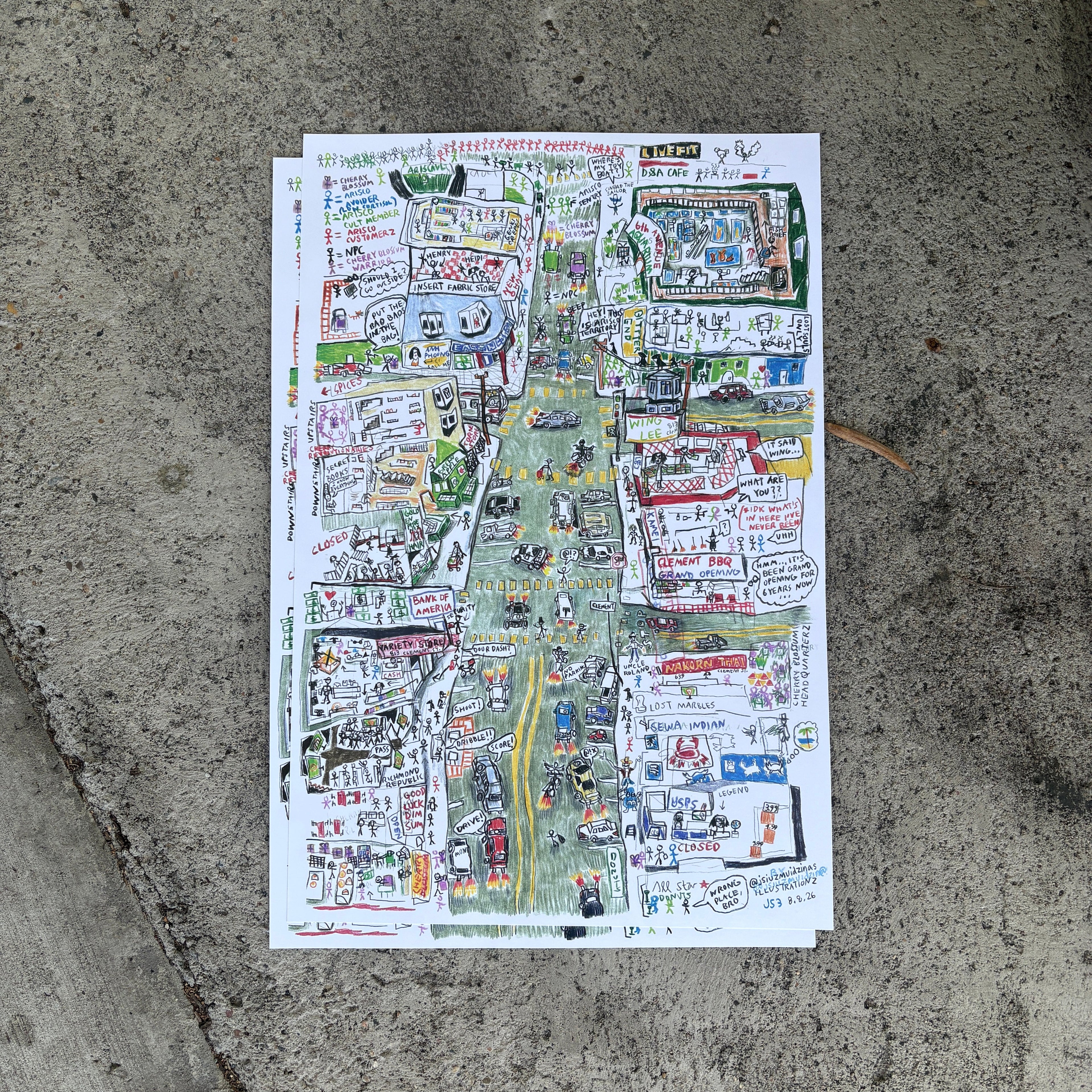 Clement Street 12 x 18" Art Print